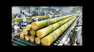Inside a Modern Sugarcane Factory: From Fresh Cane to Pure Crystal Sugar (Full Process)