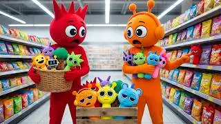 Raddy & Oren Found Sprunki Hiding in the Supermarket!