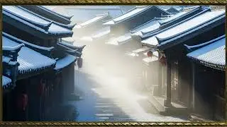 4K TV art, Galley Frame winter season at chinese