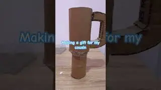 Cousins birthday gift (cardboard Stanley cup with paper flowers I made)#diy #gift #cute #cousins