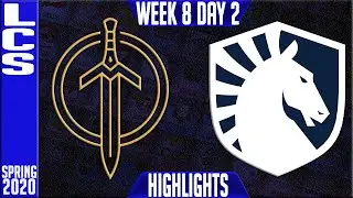 GGS vs TL Highlights | LCS Spring 2020 W8D2 | Golden Guardians vs Team Liquid