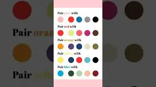 #colour combination for clothes #pairs of colours ..