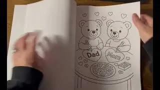 The Teddy Bears Beary Sweet Valentines coloring book flip #colortok 