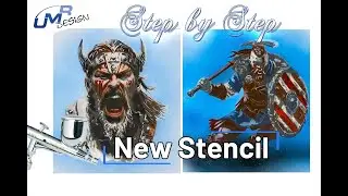 2 Tutorial Multilayer Stencil, Vikings , Airbrush Schablonen Step by Step also for beginner