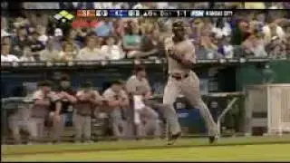 2008 Giants: Randy Winn reaches 1st, Fred Lewis scores on an error by Royals (6.21.08)