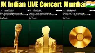 JK Indian LIVE 🔴 Concert Mumbai 🇮🇳 Book My Show 💜 BTS Jungkook LIVE India Concert 🥰 #bts #jungkook 