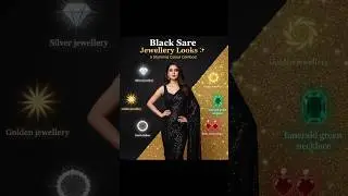 Black 🖤Saree Jewellery Ideas | 5 Elegant Jewellery Colours That Make You Shine | Saree Styling Tips