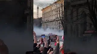Charles Leclerc and Lewis Hamilton F1 show run in Milan 2025 #f1 #charlesleclerc #lewishamilton