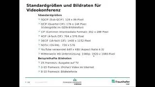 Vorlesung Multimediatools, Teil 9, Videocodierung