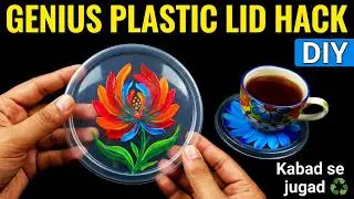 Best out of waste lids|Tea coaster|diy wall decor| Kabad se jugad|Genius ways to use of Plastic lids