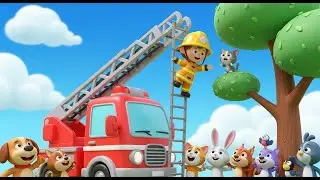 Wheels on the Fire Truck Song for Kids | Vehicle Song, Fire Truck Sounds, Baby Songs & Kids Music 🚒