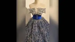 Vintage / Retro Bling Bling Navy Blue Beading Sequins Tassel Prom Dresses Ball Gown