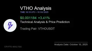 VTHO (VTHOUSDT) Technical Analysis - Price Prediction & Buy or Sell October 18, 2025