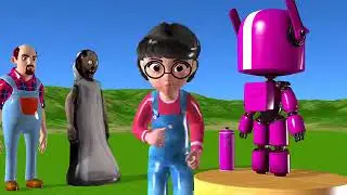 Squid Game vs Scary Teacher 3D Spray Paint Robot Nice Level Max or Error 5 Times Challenge.