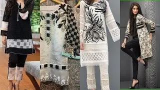 Beautiful black and white dresses||Latest black and white color combination dress||dress design