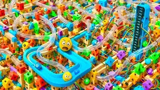 Marble Run Race ASMR Rollercoaster Visual Vlog Style | Marble Run ASMR