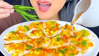 ASMR RICE CAKES DRENCHED in Shrimp & Scallion Oil (Eating Sounds) ASMR Phan