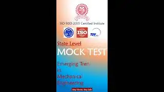 State Level Mock Test Emerging Trends In Mechanical Engineering