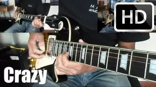 Aerosmith Crazy guitar cover with solos (+ Lyrics) HD