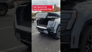 It's huge in here!😱 #shorts #frunk  #GMCSierra #EV #pickup #truck #autotrader #autotradercanada
