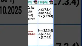 Pronostic Tierc&eacute; Quart&eacute; Quint&eacute; Pmu Du Jour (R&eacute;union 1 Course 1) Le mercredi 22.10.2025.