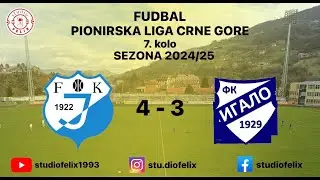 PIONIRI Jedinstvo  -  Igalo   4 : 3   7.kolo  21.09.2024.