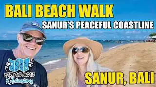 Tranquil Bali Beach Walk: Pantai Semawang & Rumah Penyu Sanur Surf Dogs ASMR Bonus #bali #sanurbeach