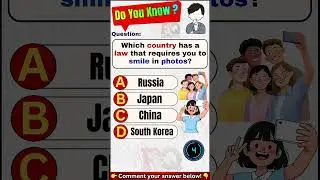 Which Country Has a Law That Requires You to Smile in Photos? 😄 | GK Quiz | Shorts