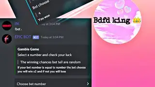 Bdfd bet money with command with select menu latest command