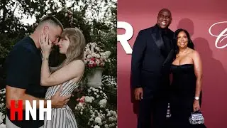 Taylor Swift & Travis Kelce Receive Support from Magic Johnson as Wedding Preps Begin