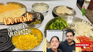 We made special veg pizza at home | Mom's special recipe | Canada |