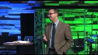 Bellevue Baptist Church-My dad doing a testimonial and Pastor Greg Faulls is the preacher