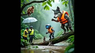 Greedy Wolf&rsquo;s Boat in Danger | Jungle Flood Survival Story