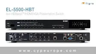 EL-5500-HBT 8x4 HDBaseT&trade; / HDMI/VGA Presentation Switch