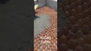 Earthen Pots on Roof  for Ceiling Insulation