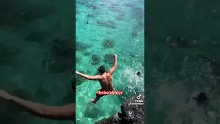 scary cliff diving at waimea in hawaii CRAZY ENDING