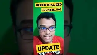 Decentralized Counselling Update |  WBJEE 2021 | JU | #shorts