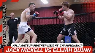 Inside KFL 4: Jack Nickell vs Elijah Quinn | KFL Amateur Featherweight Championship