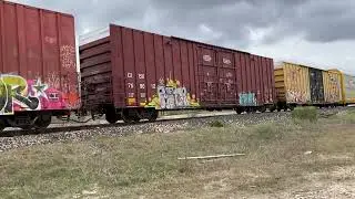 UP Westbound at FM1343 and CR4514 180 plus cars.