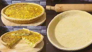 تارت مالحة بالعجينة المكسرة أو بات بريزي الأصلية tarte salé avec pâte brisé maison