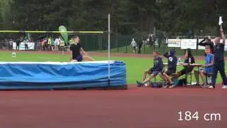 Sandro Tomassini 184 cm Državni rekord U14 Skok v vi&scaron;ino Žalec 2017