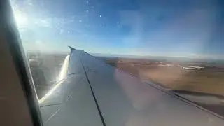 @united Airlines Airbus A319 landing in/at Denver, CO International Airport (DEN).