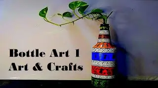 Bottle Art 1, Nice painting on Glass or Plastic Bottles