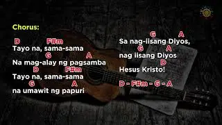 Tayo na Sama Sama #lyricsvideo  #Guitar #Chords #worship #praise