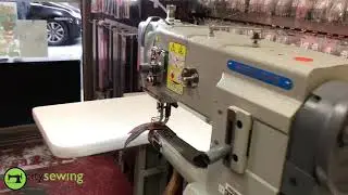 Narrow Cylinder Leather sewing machine with Custom made table! @citysewing @citysewing254