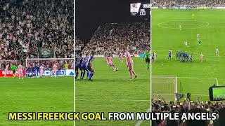 Different Angles of Messi's freekick vs Cruz Azul