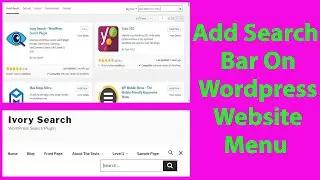 How to add Search Box/Bar in Wordpress Menu | Plugin