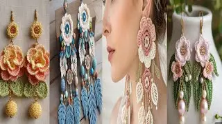 Top 30 handmade 🧶 crochet earrings ❤️🔥 jhumka|chandbaali|Awesome Designs #haniafashions123#earrings 