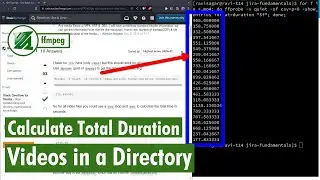 ffprobe - Calculate total duration of videos in a directory