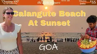 Sunset Vibes in Goa 🇮🇳 | Calangute Beach Road Food, Fun & Friendly Locals